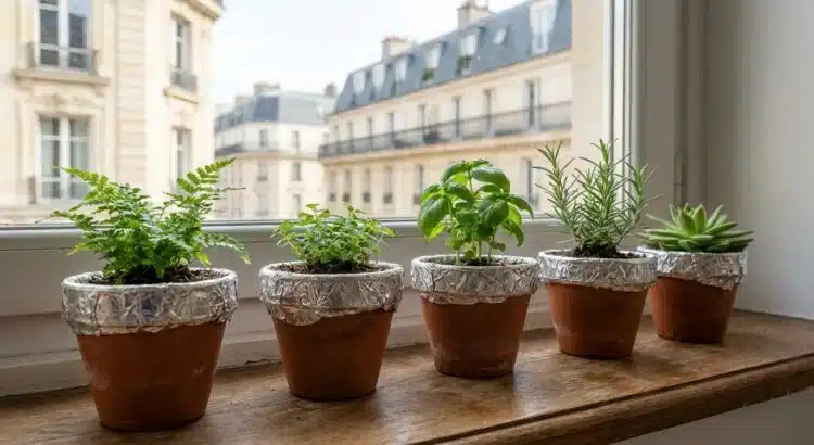 Zakryjte květináče hliníkovou fólií: tento jednoduchý trik vám pomůže zachránit rostliny v zimě.